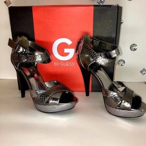 G by Guess pewter heels size 6.5